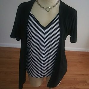 Black and white stripes shirt